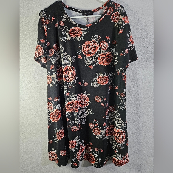 MRT 1030 Beautiful Floral Knit Dress 1X - Picture 1 of 3